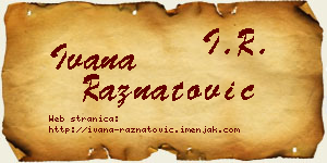 Ivana Ražnatović vizit kartica